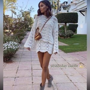 ⭐️⭐️ ZARA ⭐️⭐️ crochet set dress and sweater, size S NWT